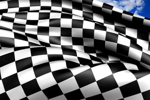 Auto racing chequered flag Stock Illustration
