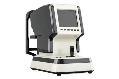 Auto Refractometer, Auto Keratometer. 3D rendering Stockillustratie