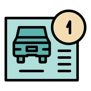 Auto remote door icon vector flat Stock Illustration