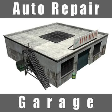 Auto Repair Garage 3D Model