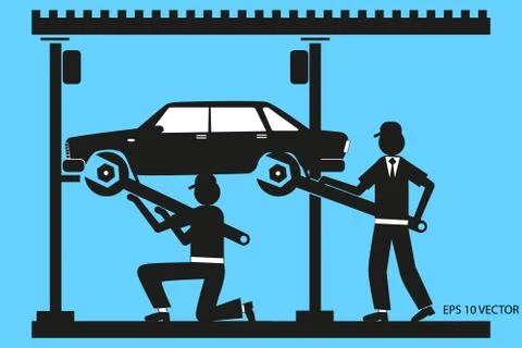 Auto repair l Stock Illustration