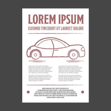 Auto repair leaflet or flyer Stock Illustration