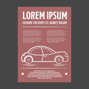 Auto repair leaflet or flyer Stock Illustration
