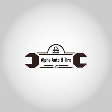 Auto repairing vector logo design Stock Illustration