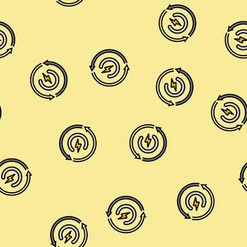 Auto reset product label caution vector seamless pattern Stock Illustration
