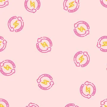 Auto reset product label caution vector seamless pattern 스톡 일러스트