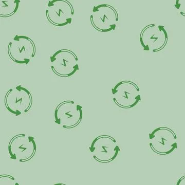 Auto reset product label caution glyph vector seamless pattern Stock Illustration