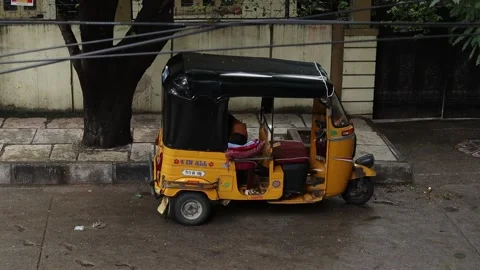 Auto-rickshaw-driver-sleeping Stock Footage 137359917