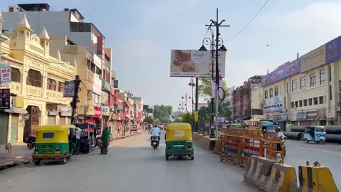 An auto rickshaw driving Stock Footage 285025800