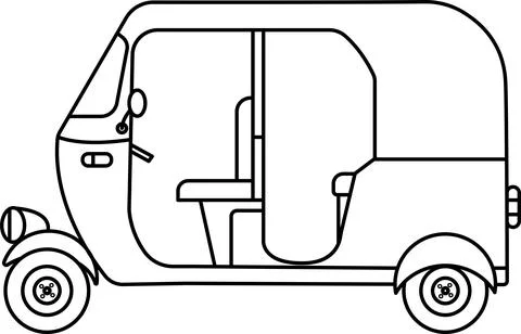 Auto rickshaw icon. Stock Illustration
