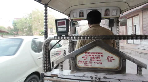 Auto rickshaw in Jodhpur Stock Footage 58803956