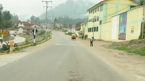 Auto rickshaw moving on road in Peru Stock-Footage 51824750