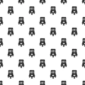 Auto rickshaw pattern seamless Stock Illustration