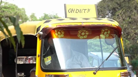 Auto Rickshaws at Delhi, India Stock Footage 112467419
