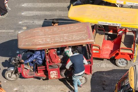 Auto-rickshaws in Jaipur Foto stock