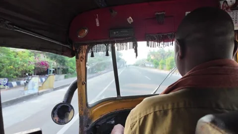 Auto Rikshaw ride Stock Footage 276889980