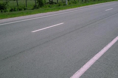 Auto Road with white markings without cars Stock Photos