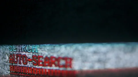 Auto-Search TV Screen Menu Stock Footage 44162002