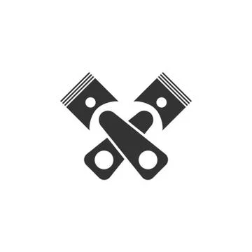 Auto service icon flat Stock Illustration