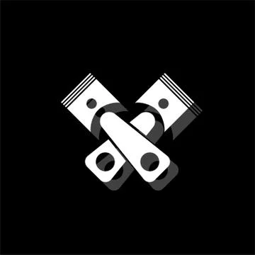 Auto service icon flat Stock Illustration