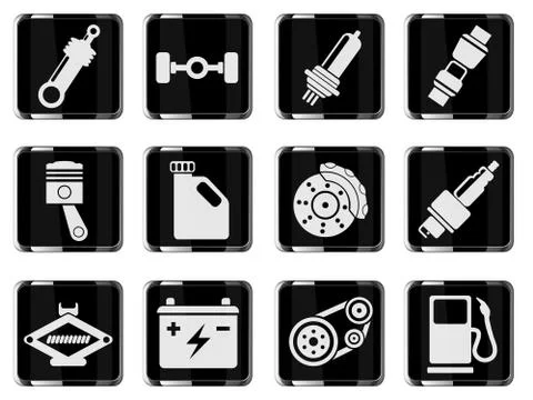 Auto Service Icons Stock Illustration