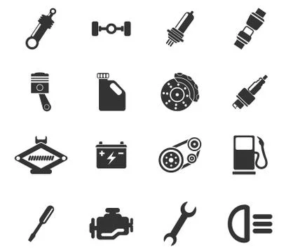 Auto Service Icons Stock Illustration