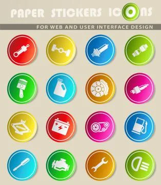 Auto Service Icons Stock Illustration