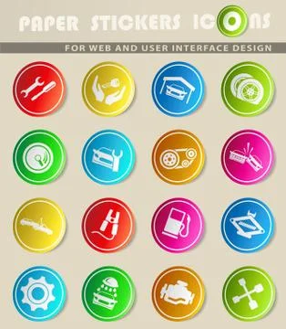 Auto Service Icons Stock Illustration
