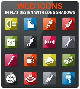 Auto Service Icons Stock Illustration