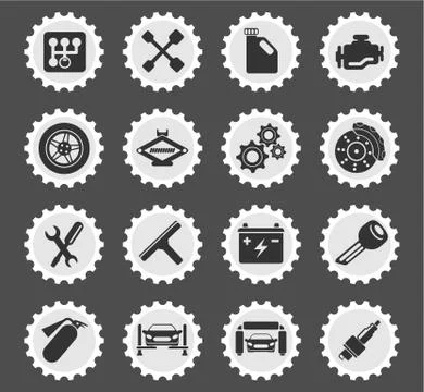 Auto Service Icons Stock Illustration