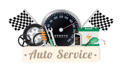Auto service Stock Illustration