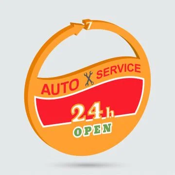 Auto service isometric icon Illustration
