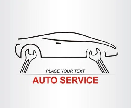 Auto service sign Stock Illustration