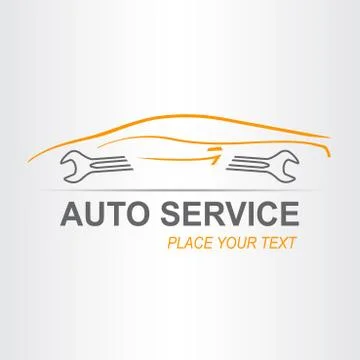 Auto service sign Stock Illustration