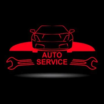Auto service sign Illustrazione stock
