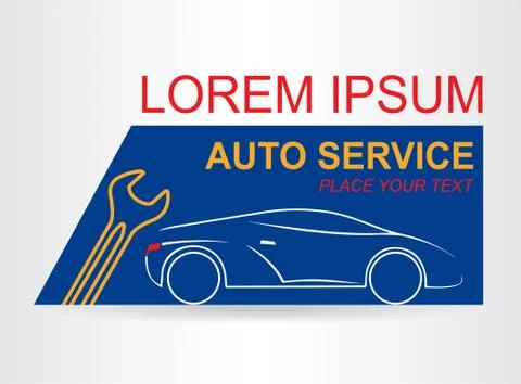 Auto service sign Stock Illustration