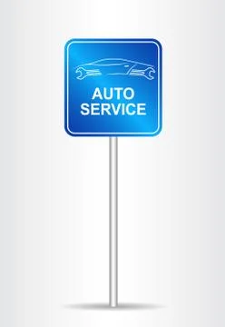 Auto service sign Stock Illustration