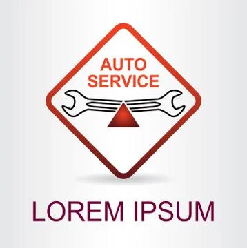 Auto service sign Stock Illustration