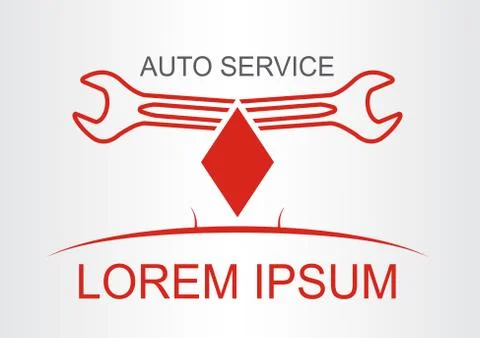 Auto service sign Stock Illustration