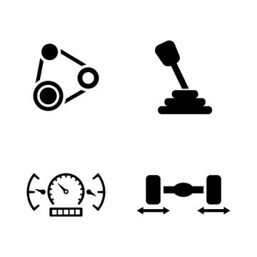 Auto service. Simple Related Vector Icons Stock Illustration