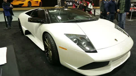 Auto Show in New York Stock Footage 24369635