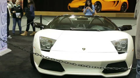 Auto Show in New York Stock Footage 24377645