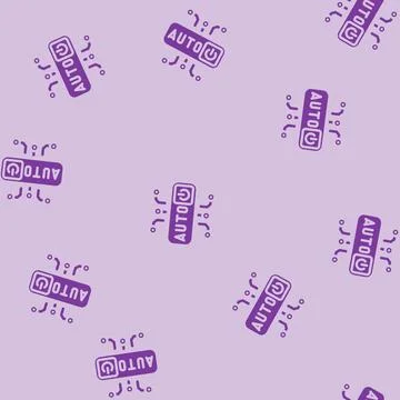 Auto shut off feature glyph vector seamless pattern Stock Illustration