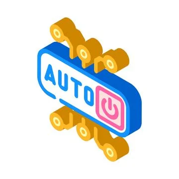 Auto shut off feature isometric icon vector illustration Illustrazione stock
