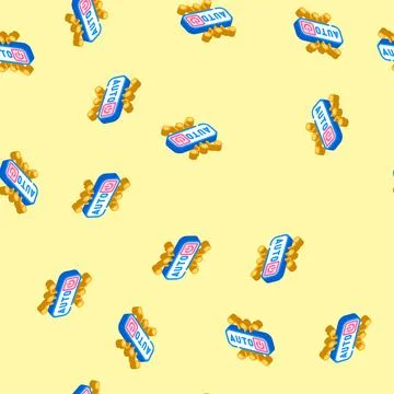 Auto shut off feature isometric icon seamless pattern Illustrazione stock