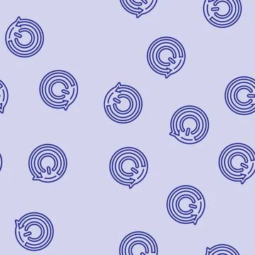 Auto shut off feature line seamless pattern Illustrazione stock