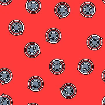 Auto shut off feature vector seamless pattern Illustrazione stock