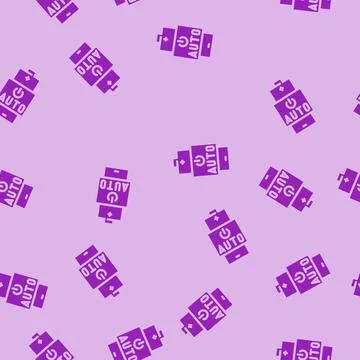 Auto shut off glyph vector seamless pattern Stock Illustration