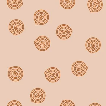 Auto shut off line seamless pattern Stock Illustration