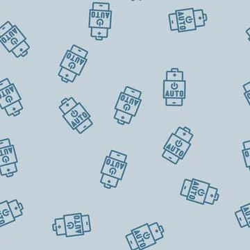 Auto shut off line vector seamless pattern Stockillustratie